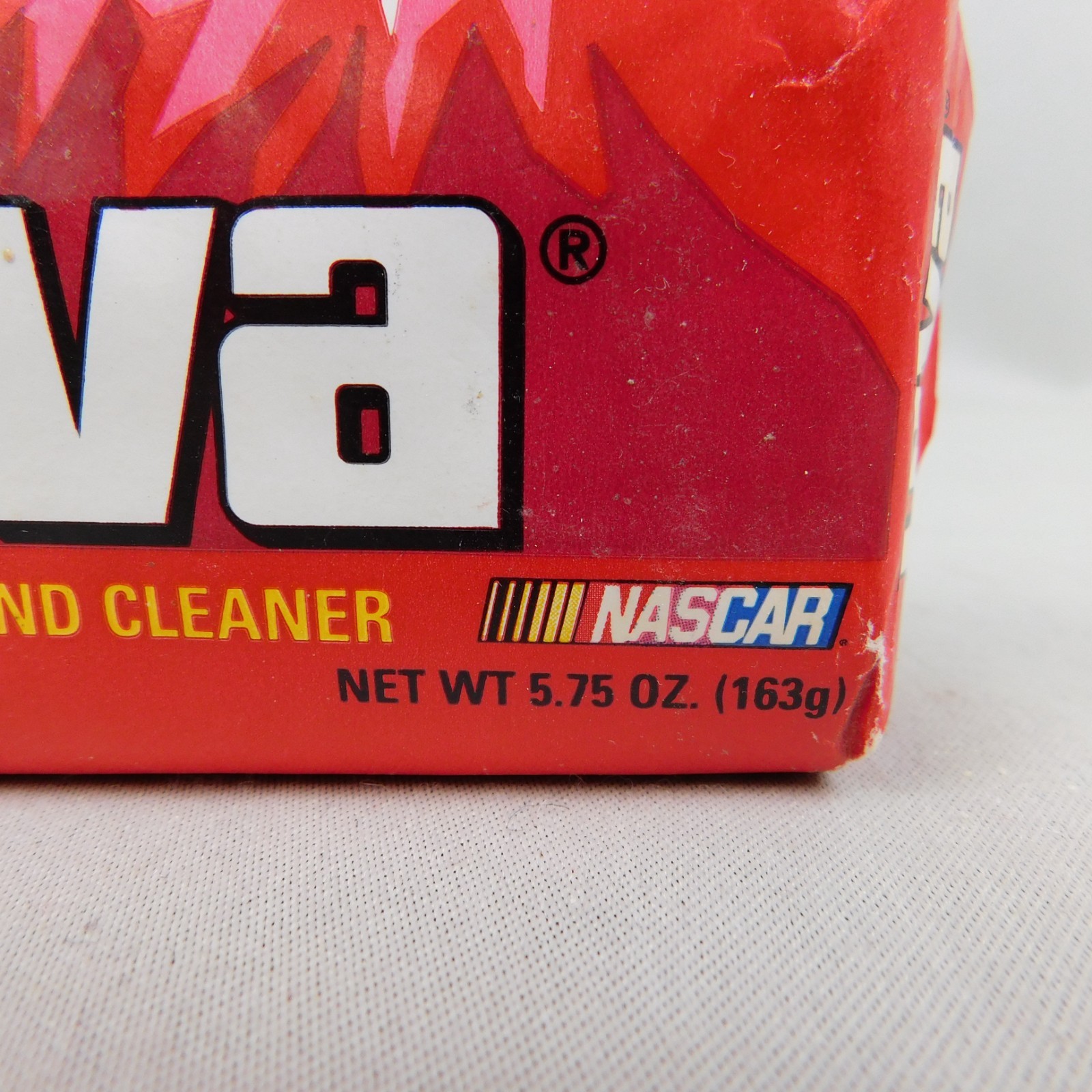 90s NOS Lava Heavy Duty Hand Cleaner 5.75oz Bar Soap Red NASCAR Package #A297