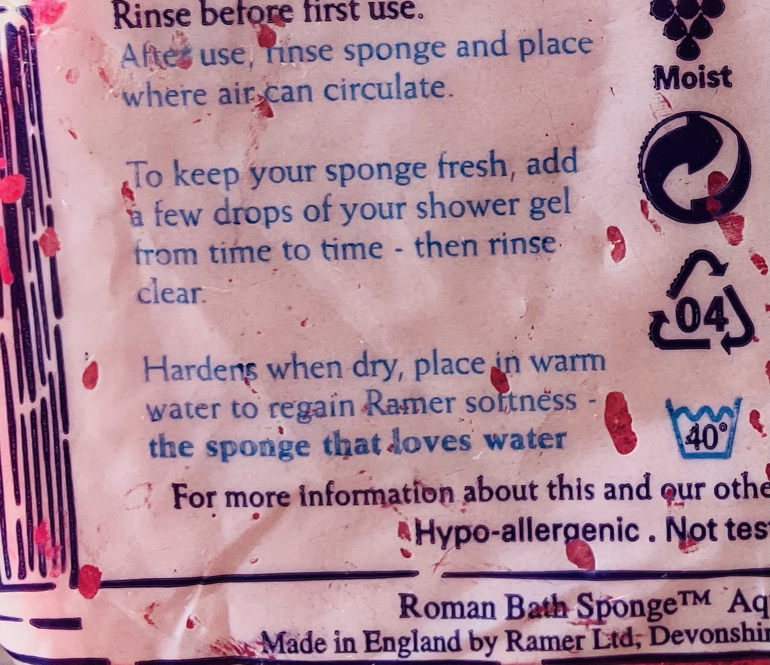 RAMER Made In England Bath Sponges And Sport Towel