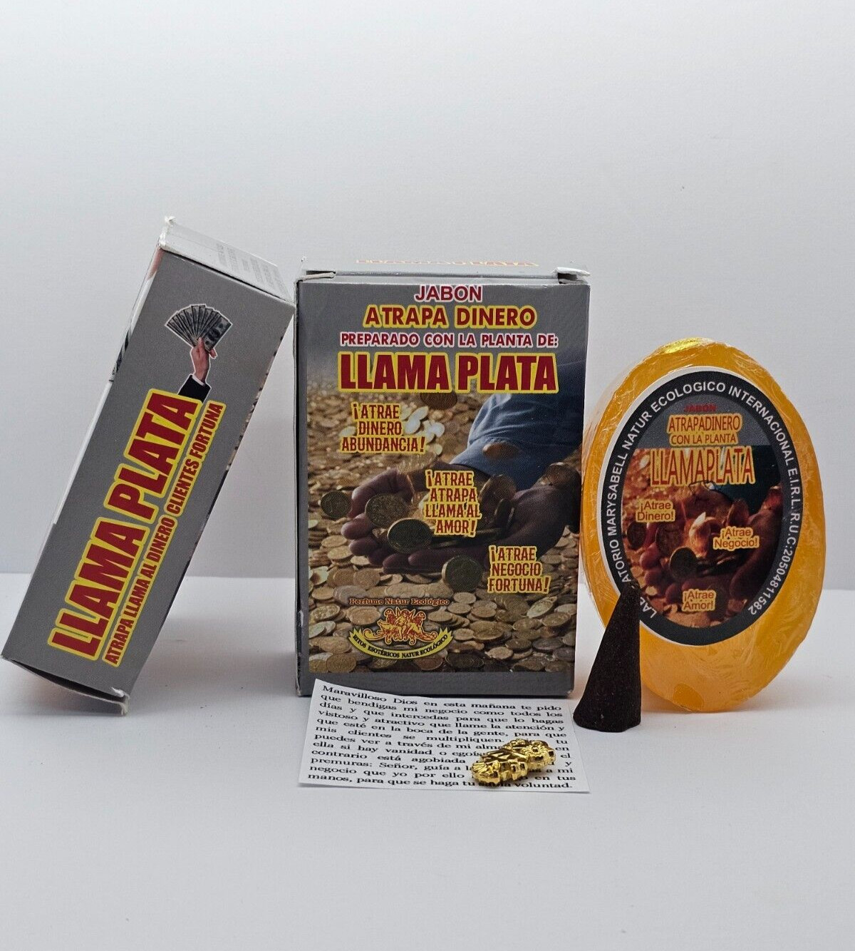 JABON LLAMA PLATA Atrapa llama al dinero cliente GRATIS incienso amuleto oracion