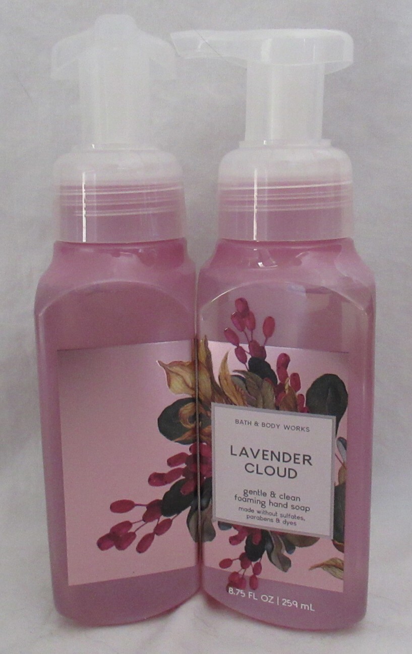 Bath & Body Works Gentle & Clean Foaming Hand Soap Lot Set 2 LAVENDER CLOUD