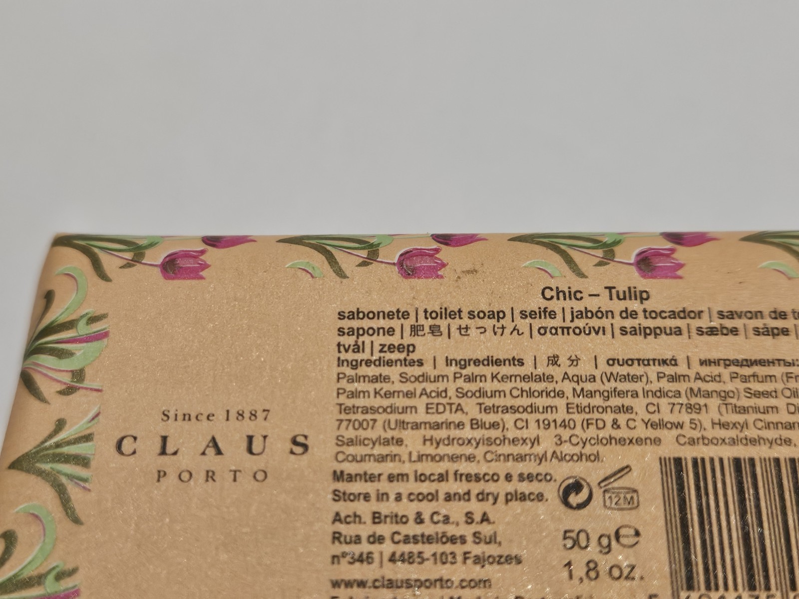 Claus Porto Chic Tulip Mini Luxury Soaps Set of 5 New Sealed Each 1.8 oz.