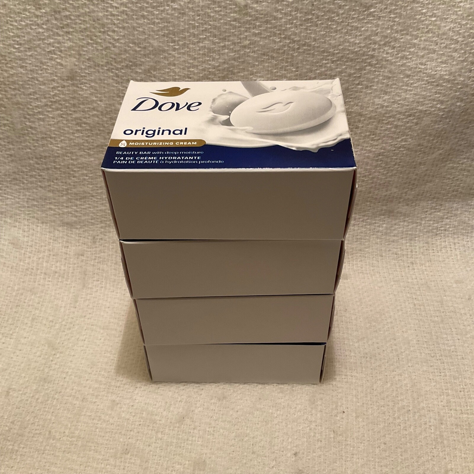 Dove Beauty Bar Soap Original Made w/ 1/4 Moisturizing Cream 3.75 oz 4 Bars NEW