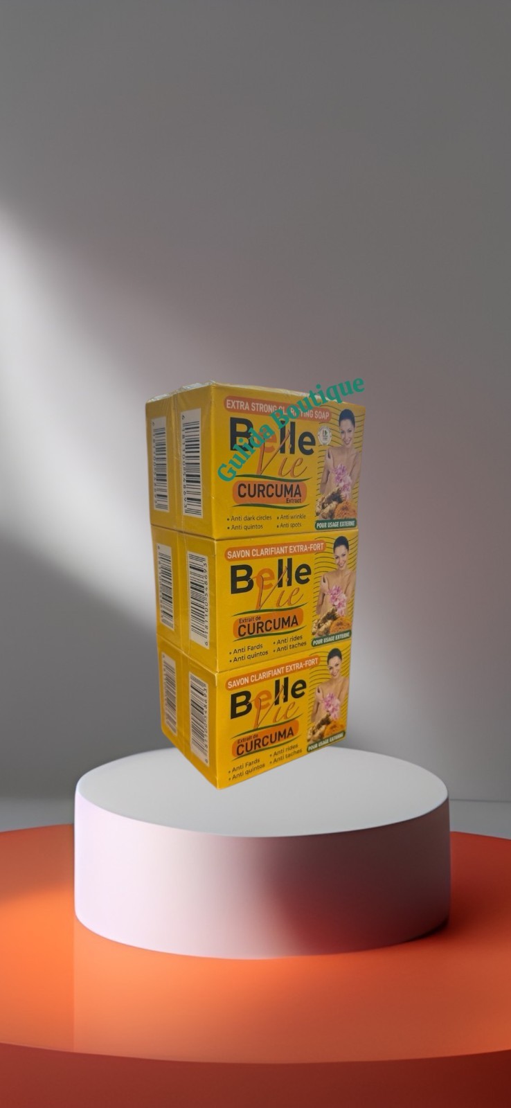 6 pcs Belle Vie Curcuma Extract Clarifying Soap Anti Spots Wrinkle Body Face