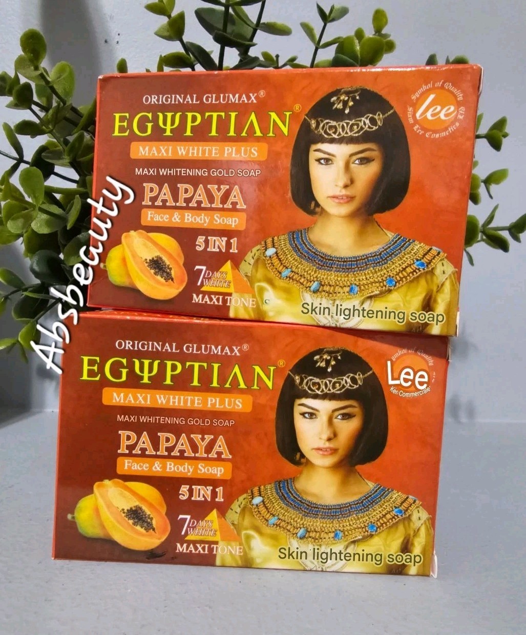 LEE Egyptian 5in1 Maxi White + Whitening Gold Papaya Face&Body Soap 160g💯👍 1pc
