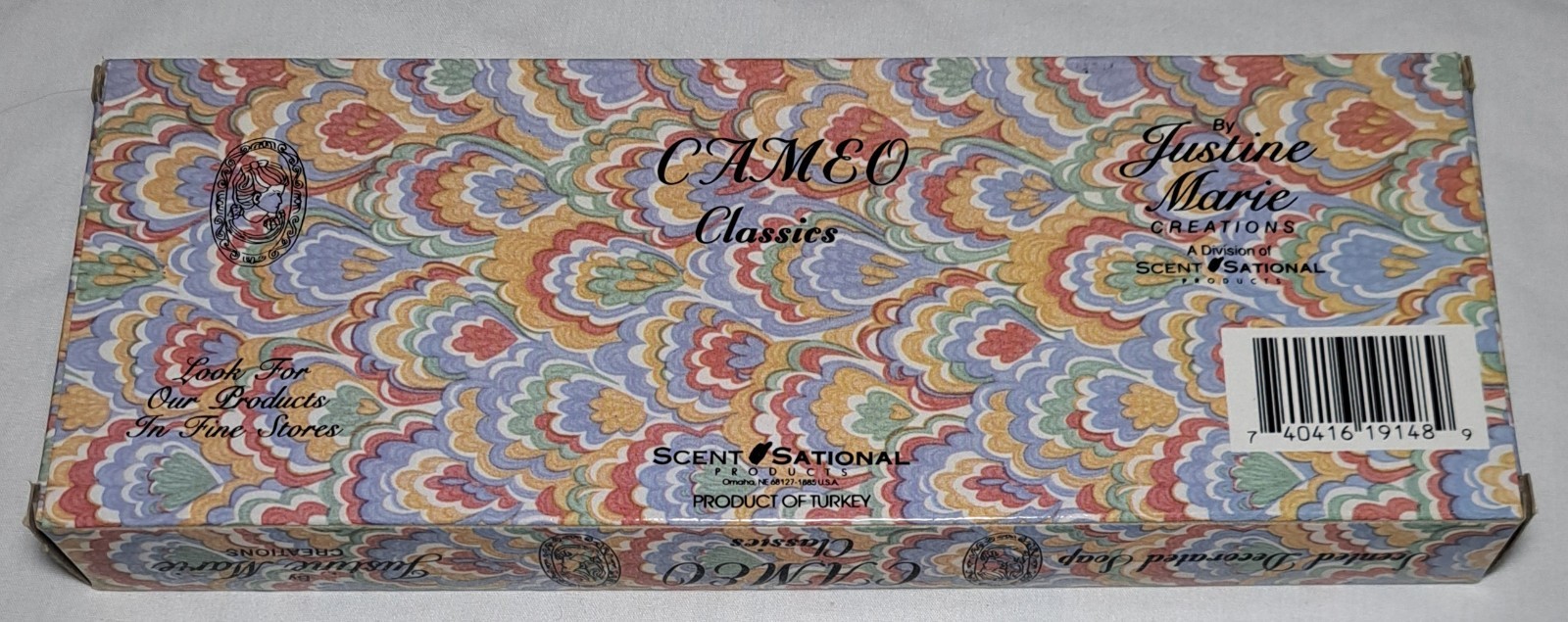 Cameo Classics Scented Decorated Soap Pack Of 3 Made In Turkey Justine Marie NEW