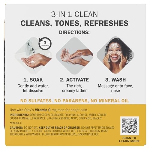 Olay Cleansing Melts Face Wash Water Activated Pad 32 Count Travel Pack