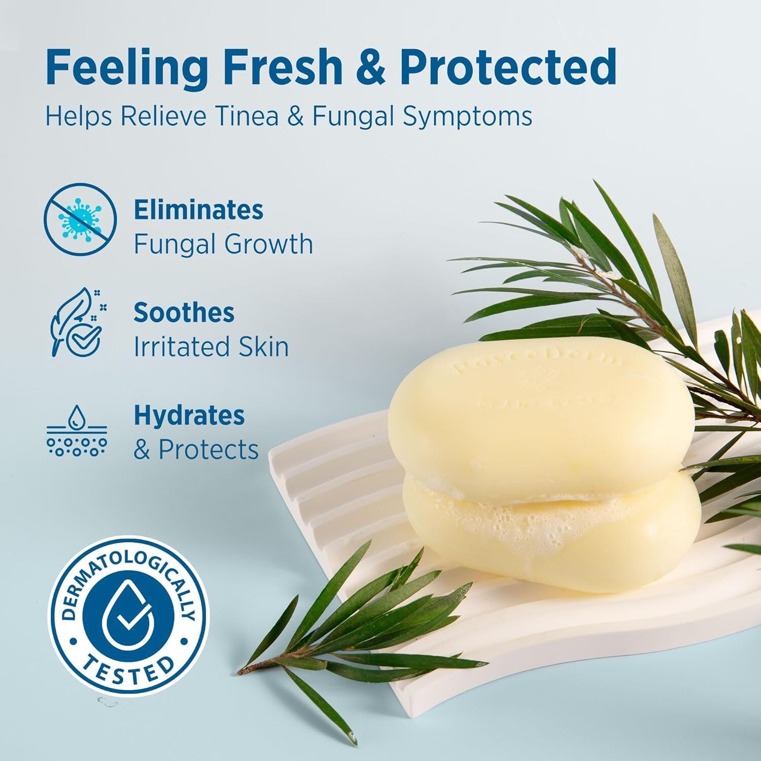 Roycederm Tinea Versicolor Relief Soap Tea Tree Oil & Sulfur Cleansing Bar, 2028
