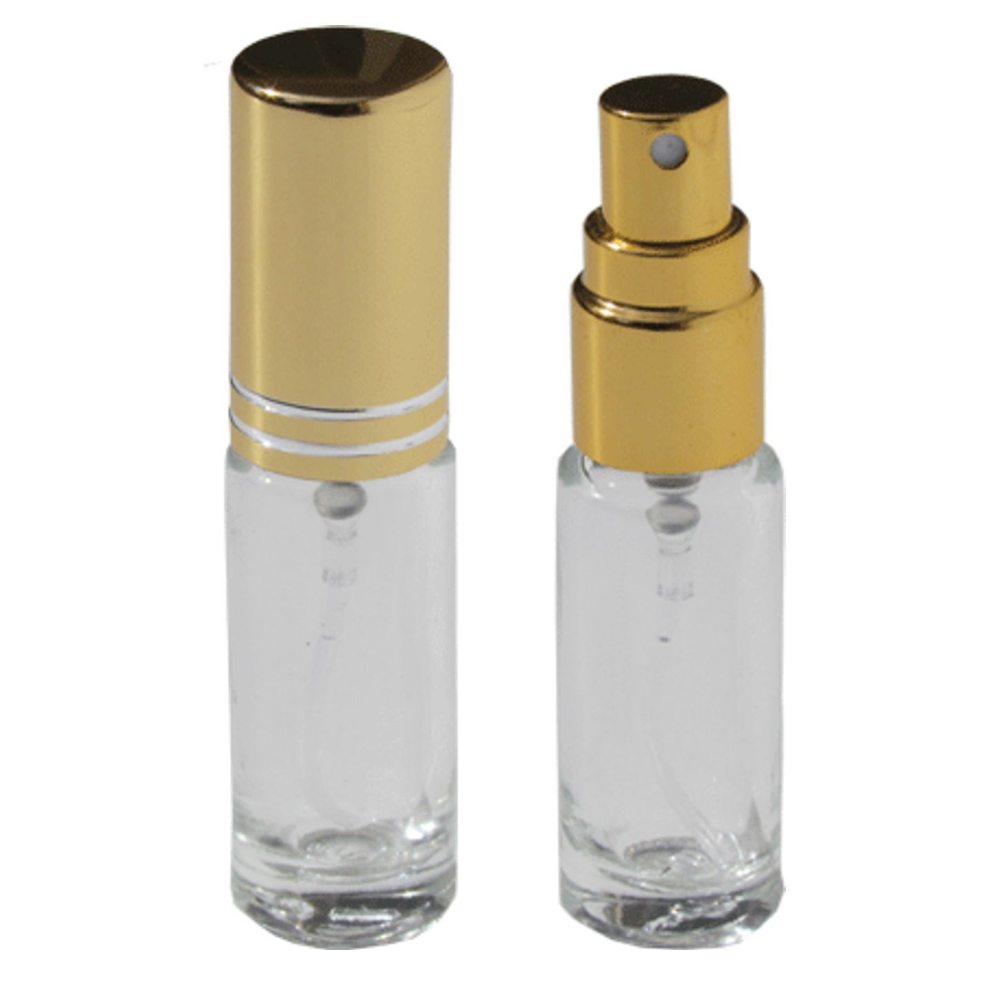 Refillable Cylinder Purse Perfume Spray Empty Glass Bottle Atomizer 1/6 oz 5ml