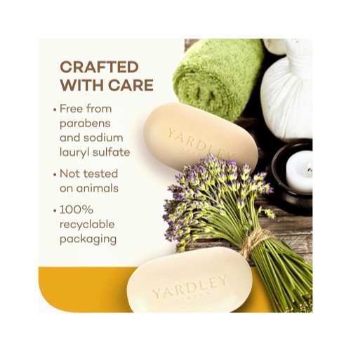 6 Pack Yardley Lemon Verbena With Shea Butter Bar Soap 4 Ounce Each