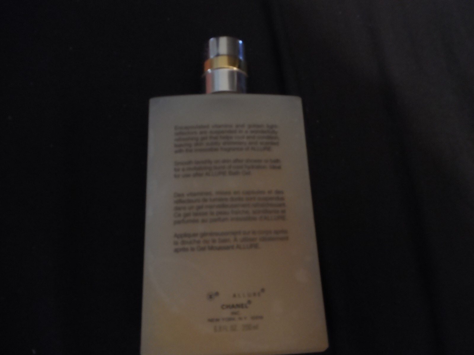 ALLURE by CHANEL Cooling Body Tonic for Women 6.8 oz. Splash * Dab-on 75% Rare