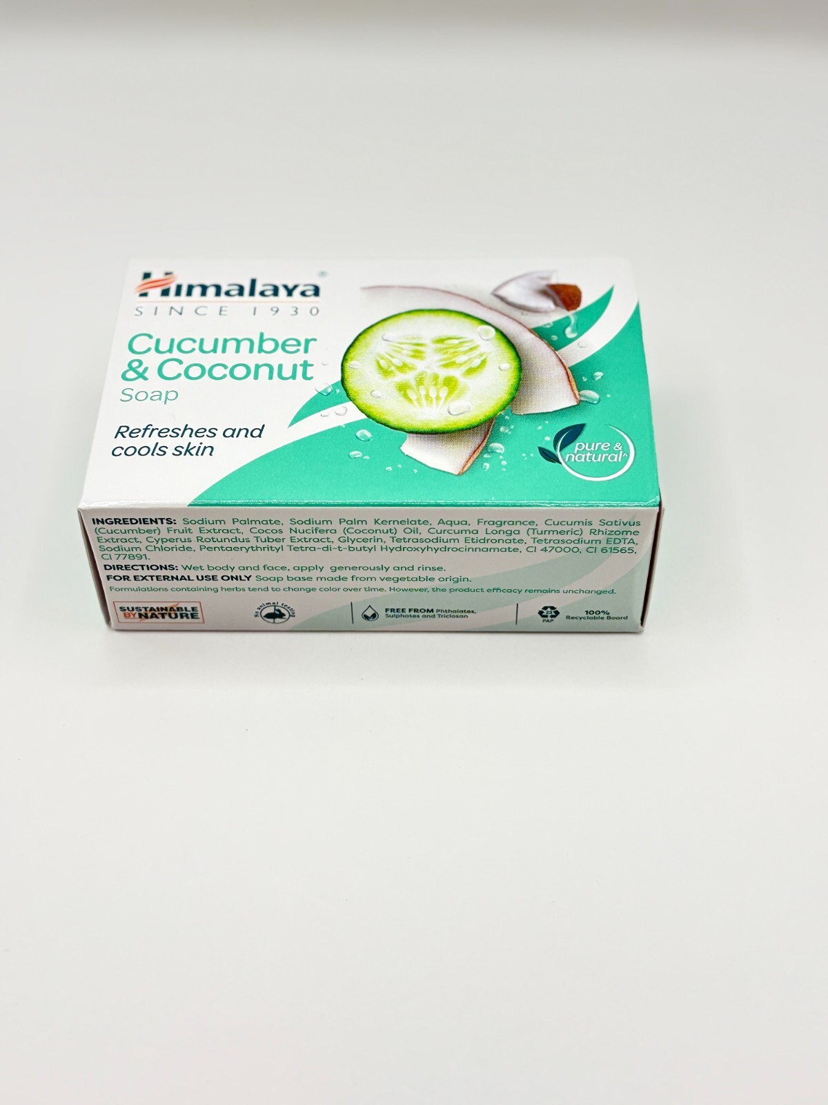 Himalaya Cucumber Coconut Soap Pure Natural Cools Skin 125gm Vegetable Origin US