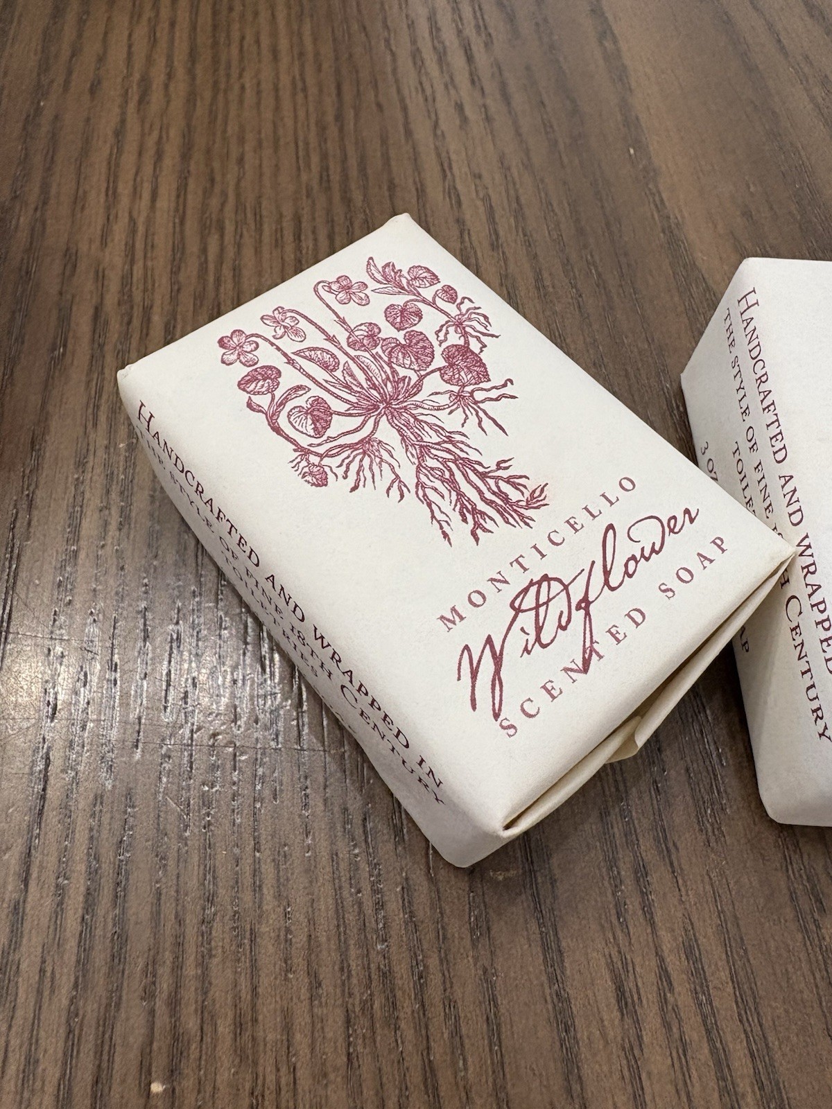Lot Of 2 Monticello Thomas Jefferson Wildflower Scented Soap 3 Oz Each