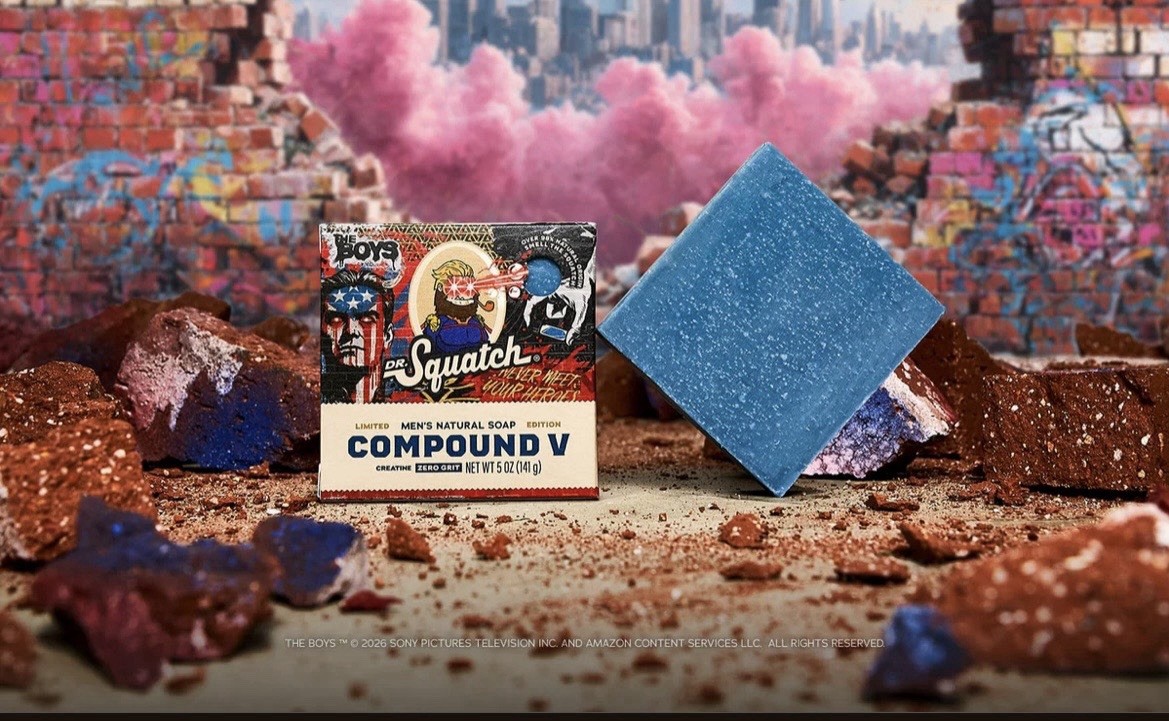 Dr. Squatch X The Boys Compound V Natural Soap for Men 5oz Bricc