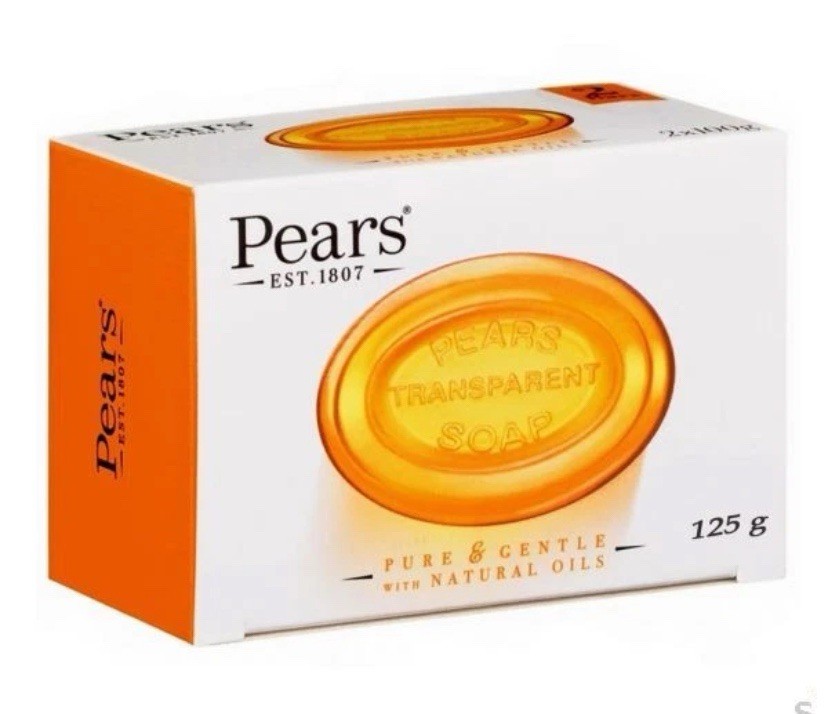 Pears Transparent Glycerin Bar Soap 3.53 Oz Pack of 2 (Gold-Orange Color)