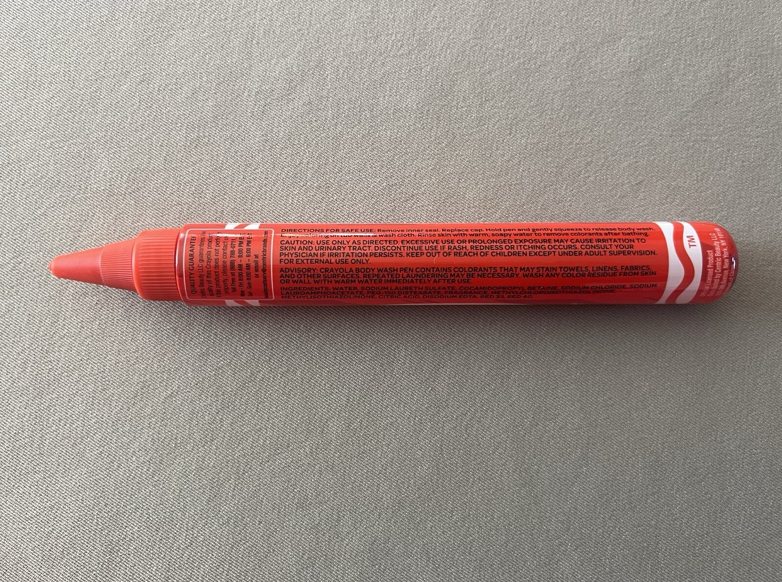 1.9 Oz. Crayola Bathtub Body Wash Pen “Jazzberry Jam” Scented, For Ages 3+, New!