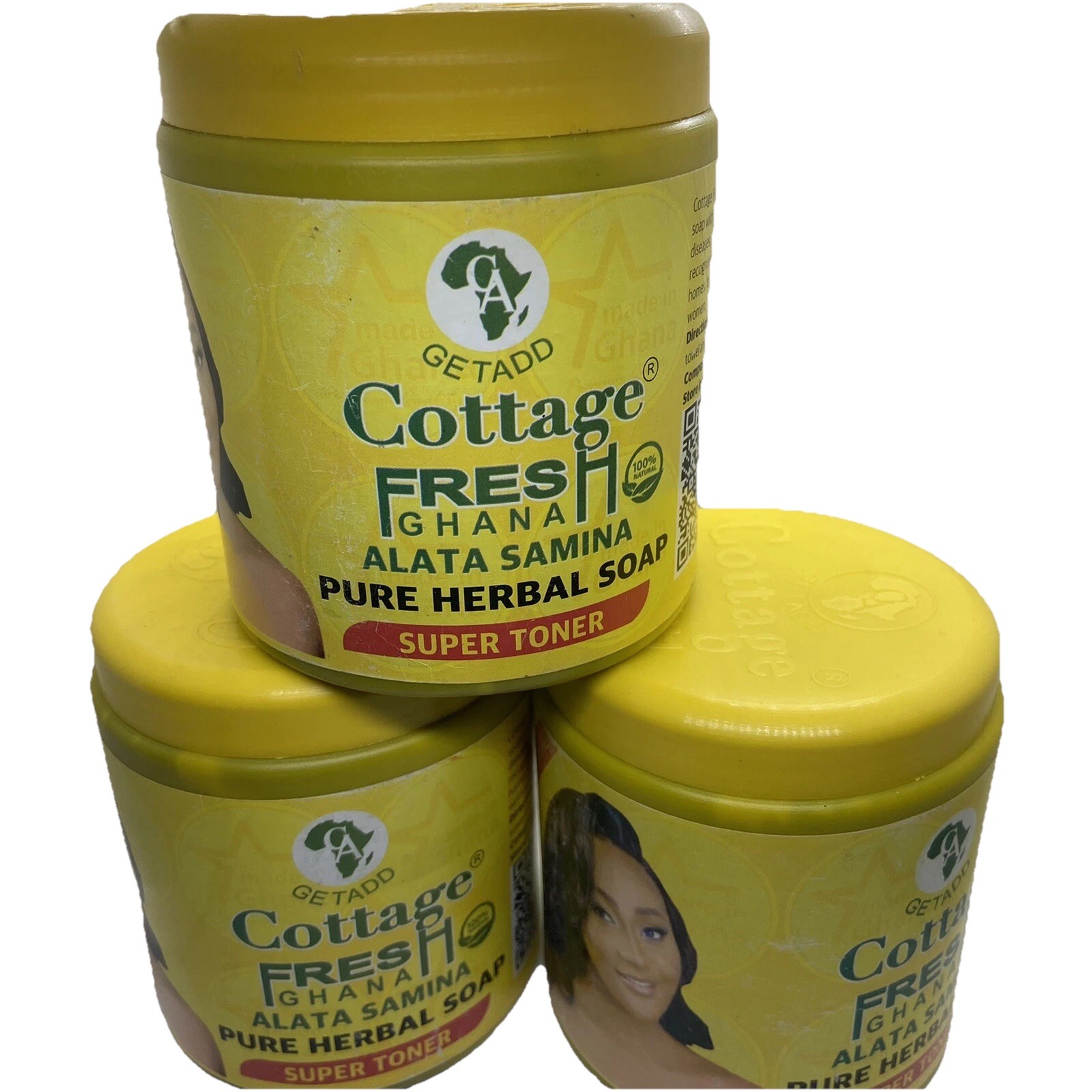 |GETADO| Cottage fresh Ghana Alata Samina PURE HERBAL SOAP (SUPER TONER 550g)1pc
