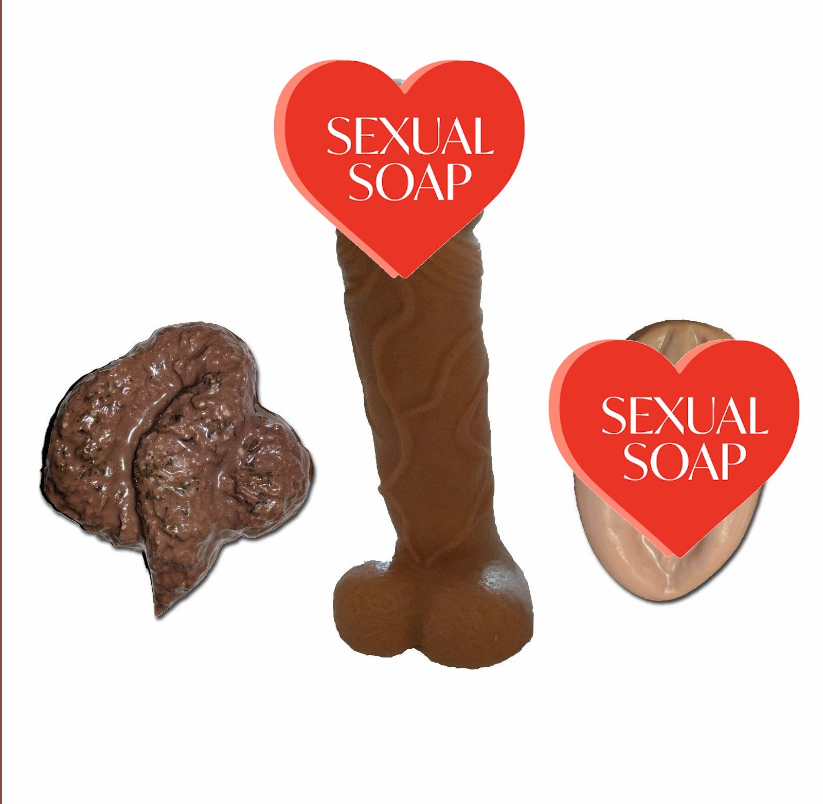 Penis Soap Artisan Handmade Soap Shea Butter SET OF 3 See Pictures