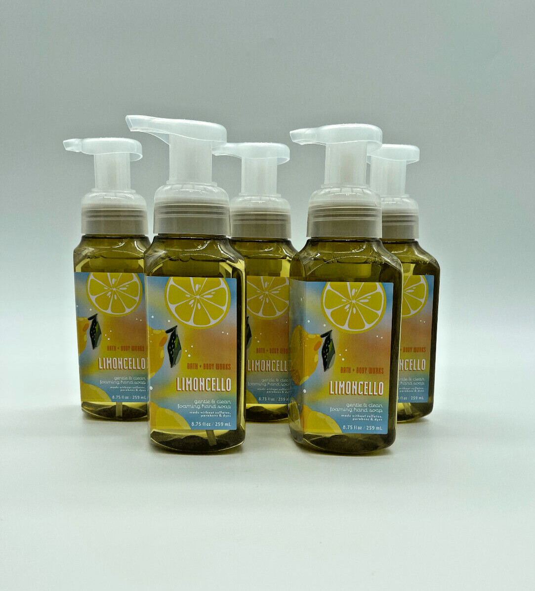 Bath & Body Works Gentle Foaming Hand Soap LIMONCELLO Set of 5