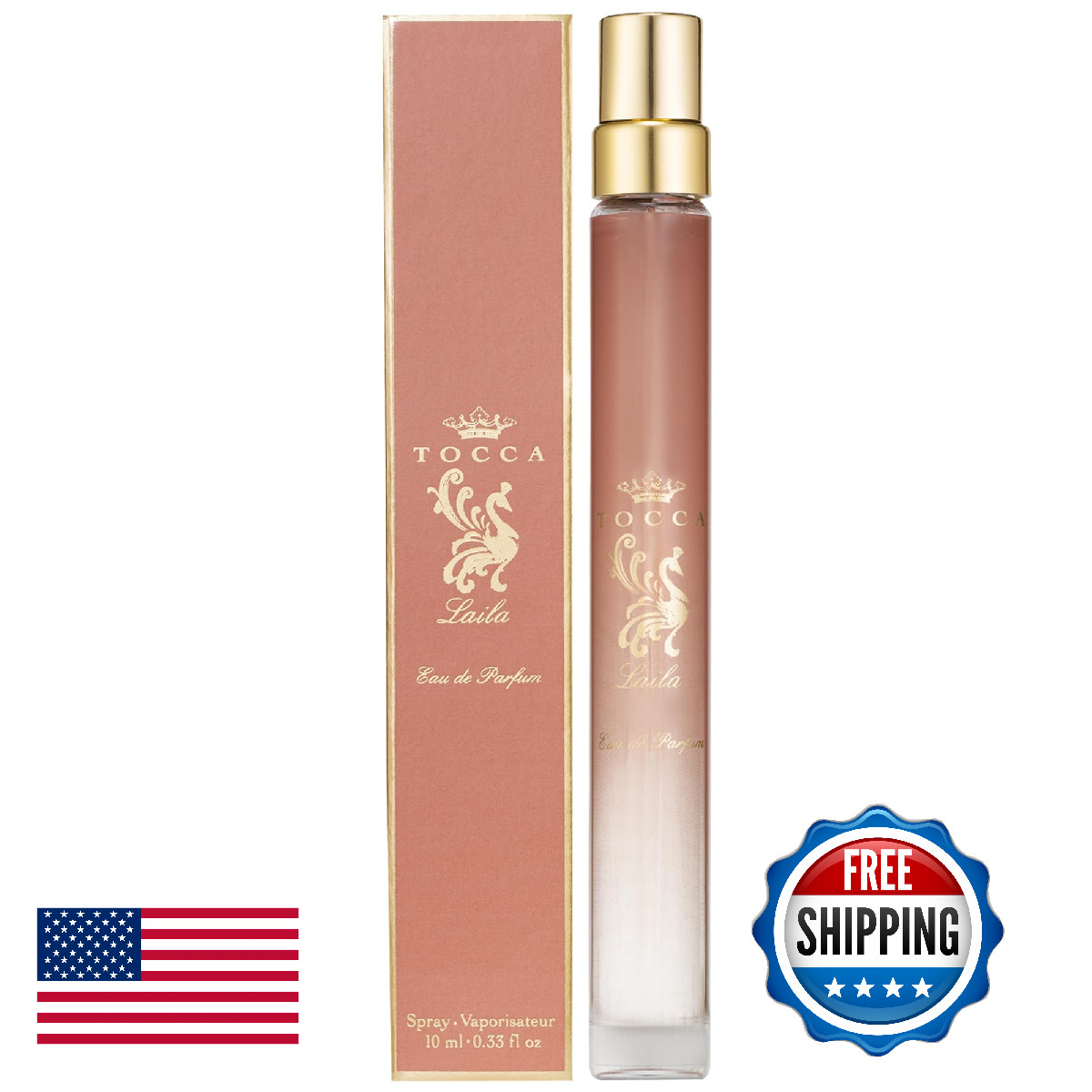 Tocca Laila Women’s Perfume Travel Spray, 0.34 oz. (10 ml) – Bergamot, Vanilla &