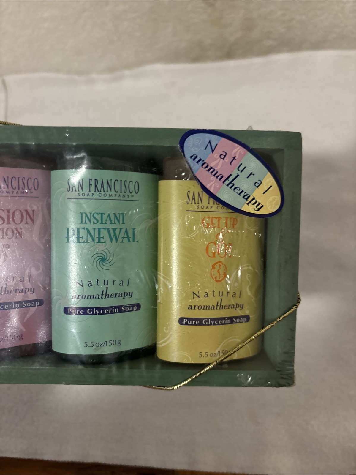 San Francisco Soap Co NATURAL AROMATHERAPY Boxed Soap Set Of 4 NEW SEALED