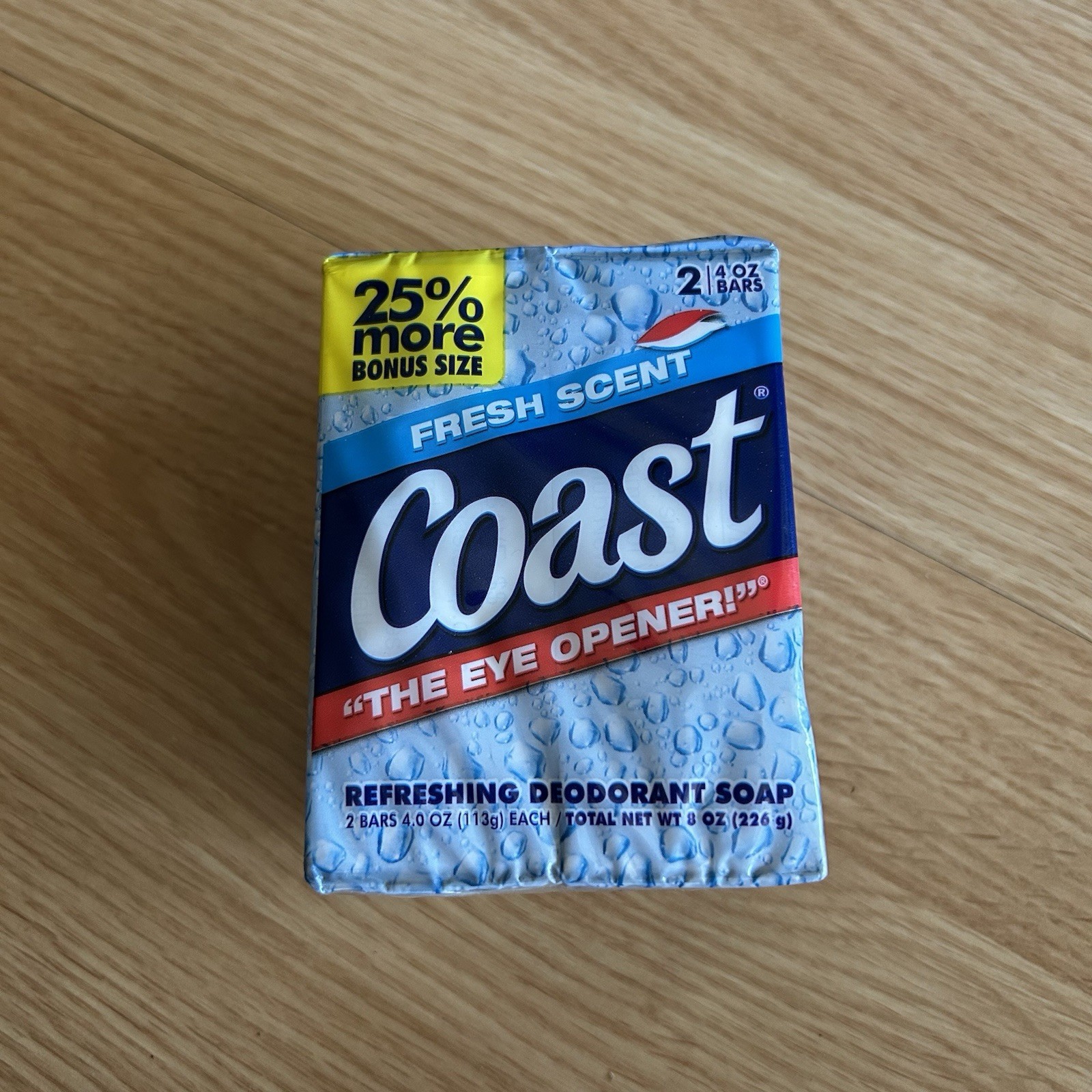 NEW Coast Fresh Scent Refreshing Deodorant Soap 2 Bars 4oz