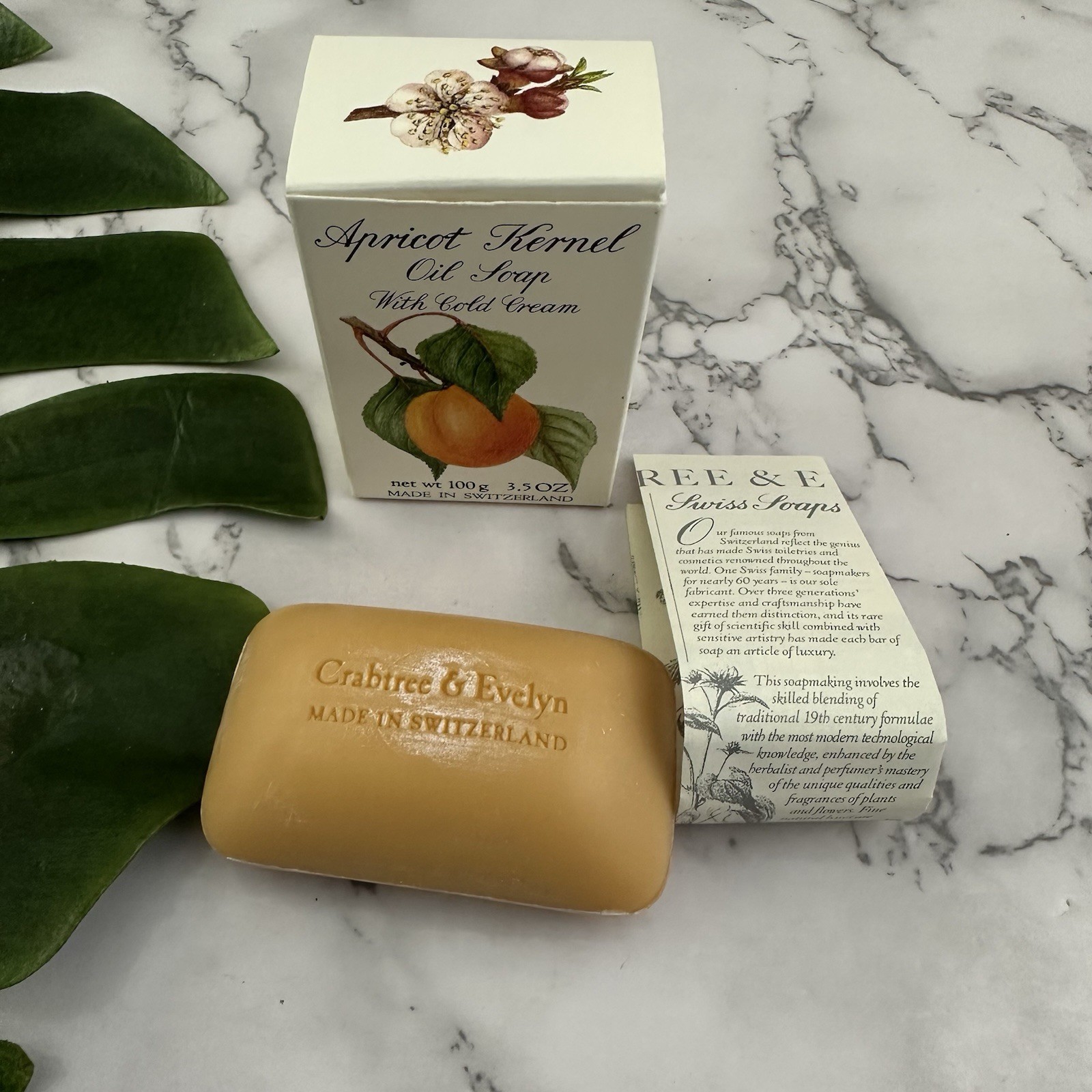 Crabtree & Evelyn Apricot Kernel Oil Soap New Vintage 1984 Bar Cold Cream 3.5 oz