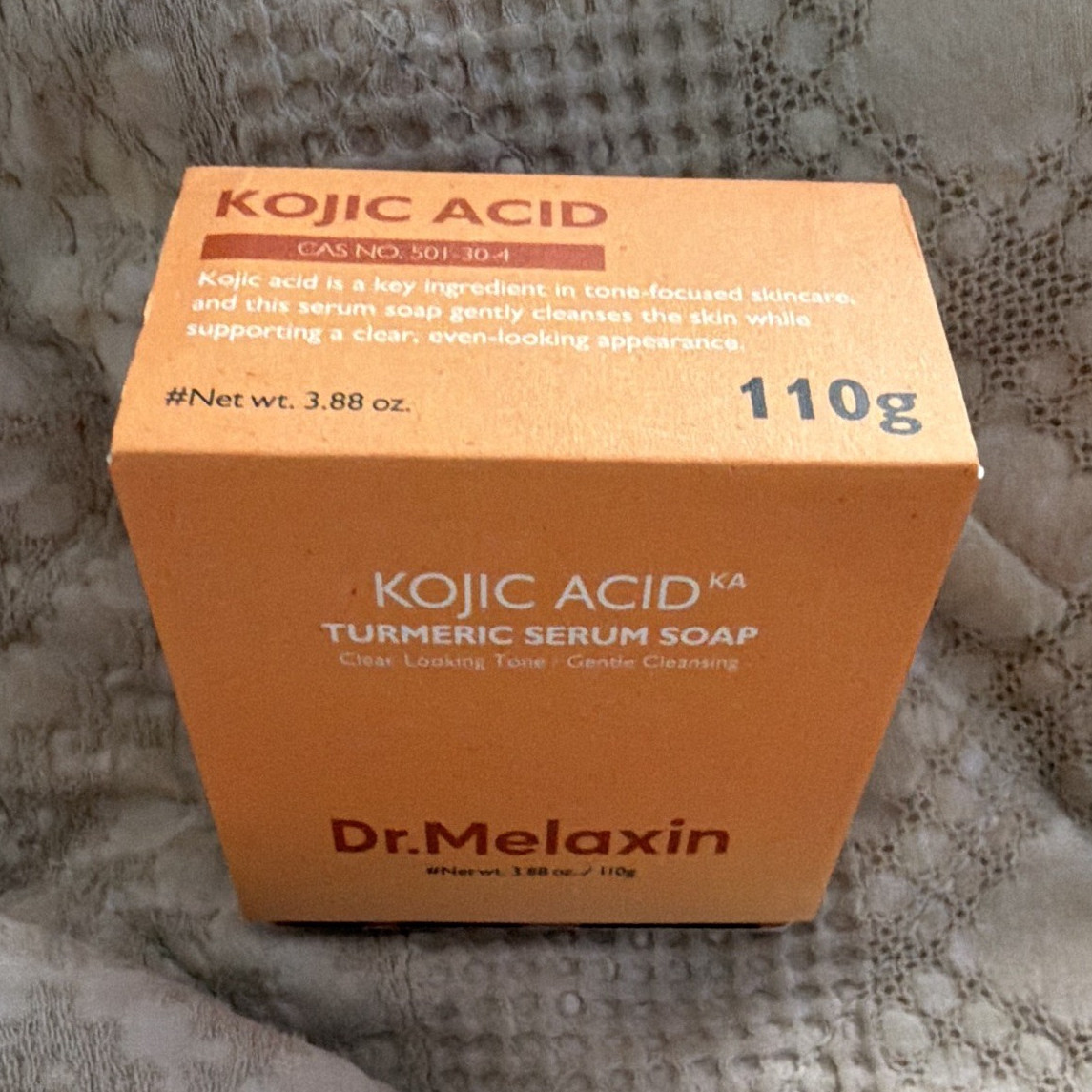 Dr.Melaxin Kojic Acid Turmeric Serum Soap 3.88 oz Gentle Cleansing Face/Body