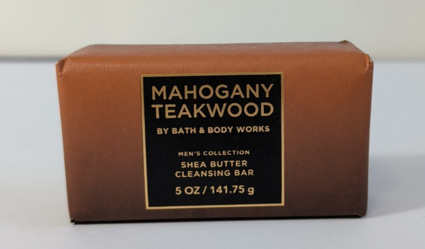 Bath & Body Works MAHOGANY TEAKWOOD Shea Butter Cleansing Bar Body Soap 5 oz