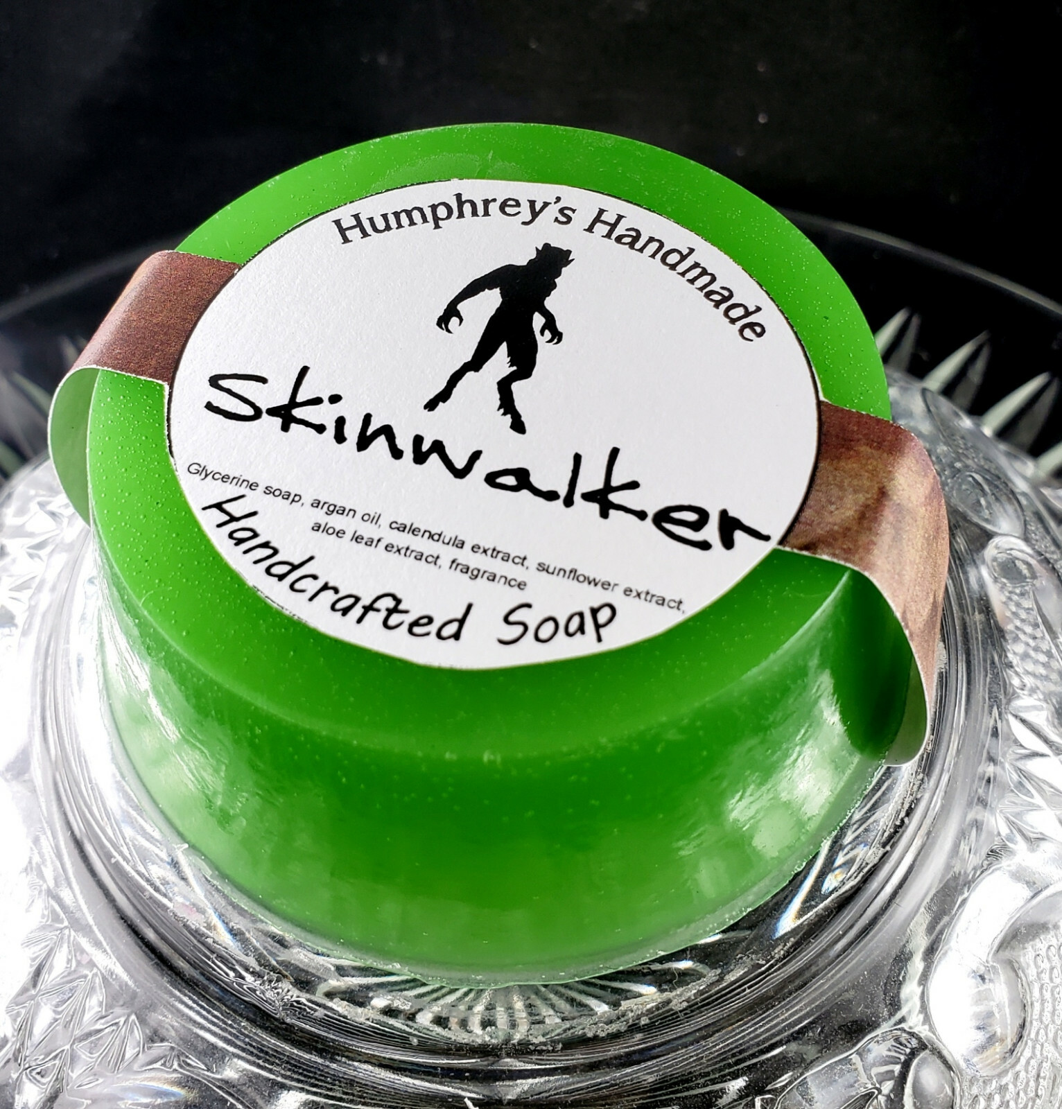 SKINWALKER Birchwood Oud Shave Soap Unisex Mens Beard Wash, Glycerin Argan Oil