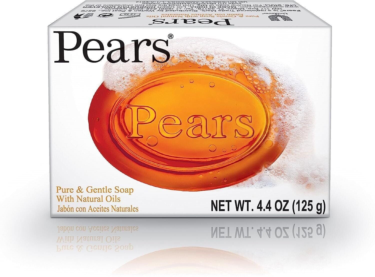 Pears Pure & Gentle Bar Soap with Natural Oils 4.4 oz