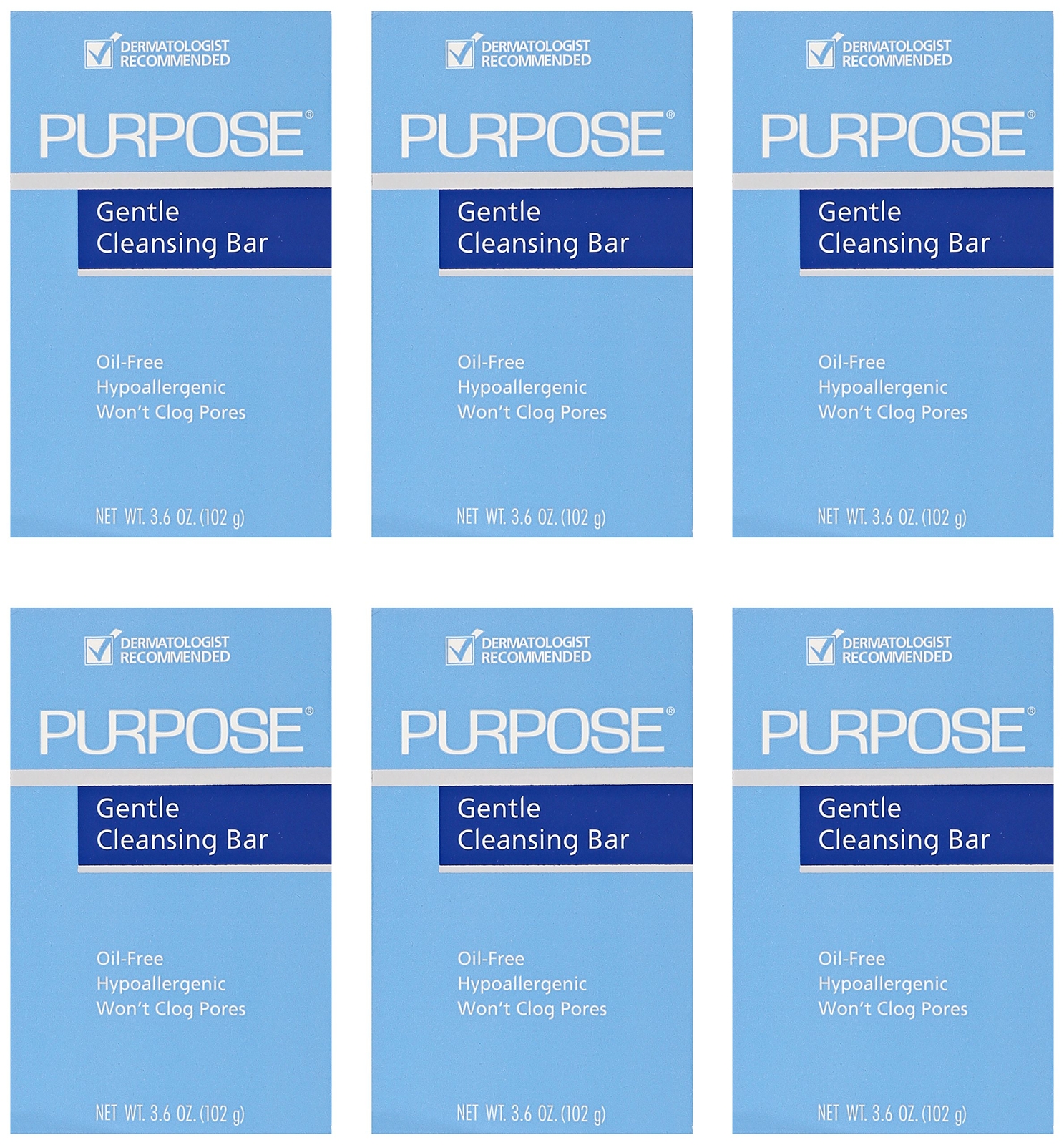 Purpose Gentle Cleansing Bar 21.6 Ounce Hypoallergenic Oil Free Skincare