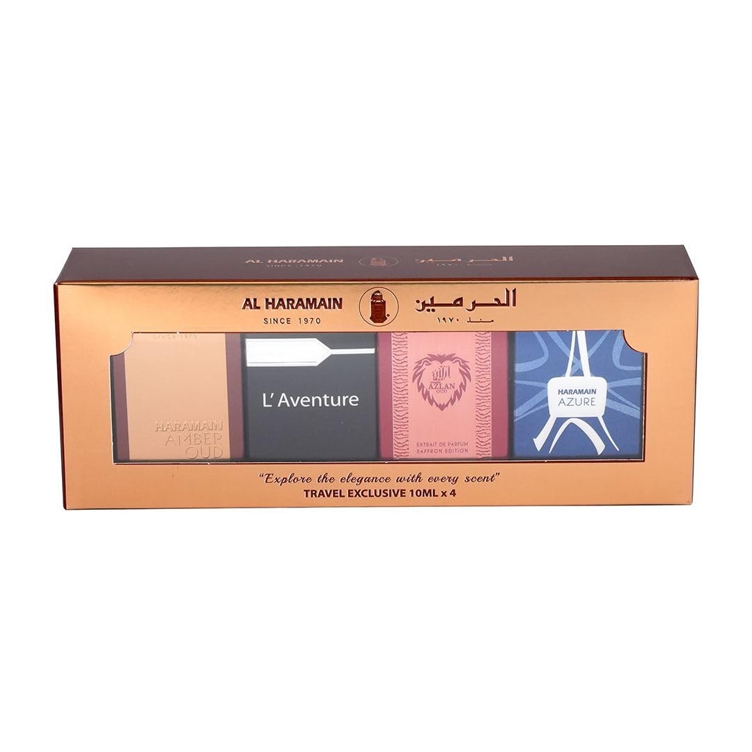 Al Haramain Fragrance Discovery Set for Men & Women – 4×10ml Perfume Gift Set (A