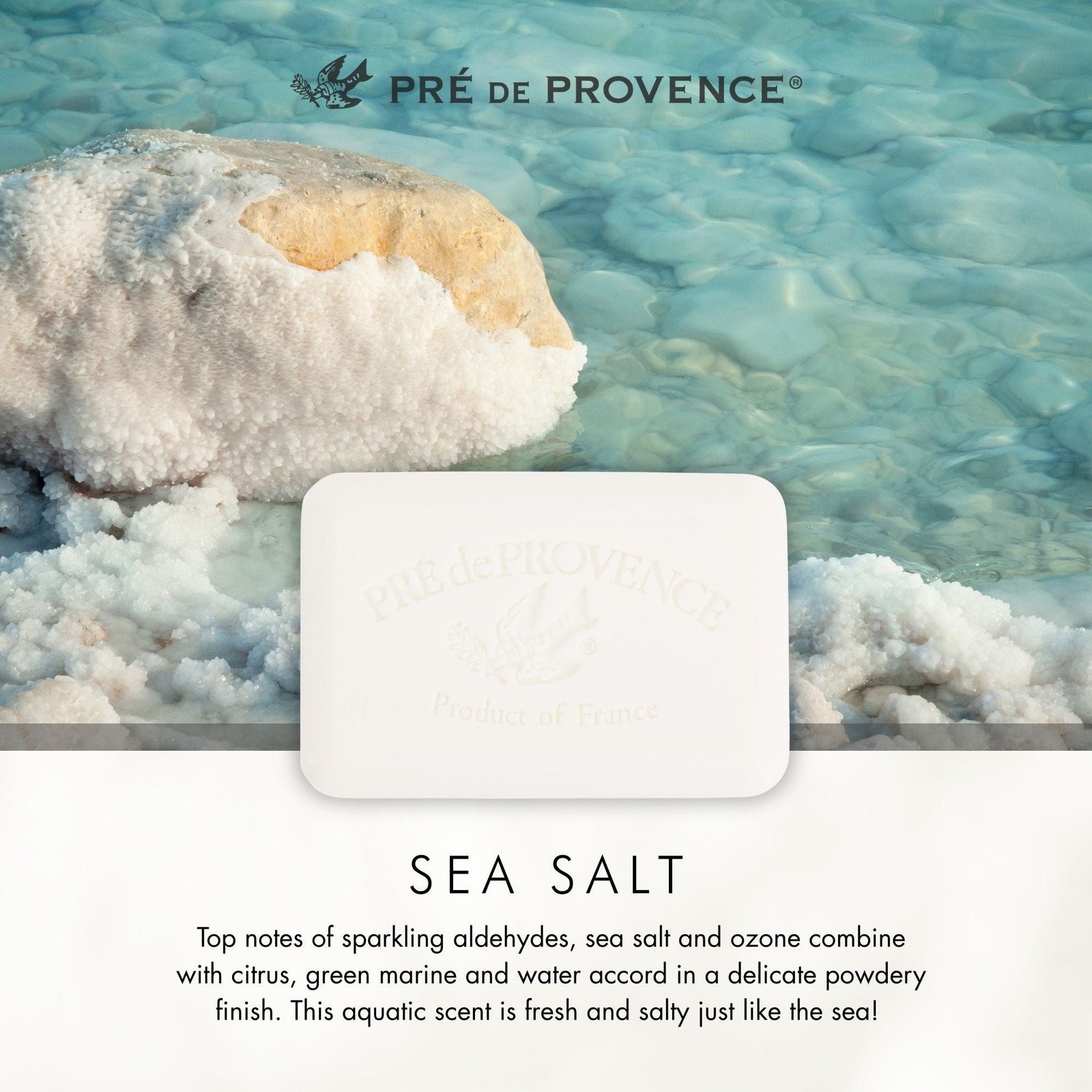 Pre de Provence 250g Soap Bar, Pack of 6 – Sea Salt