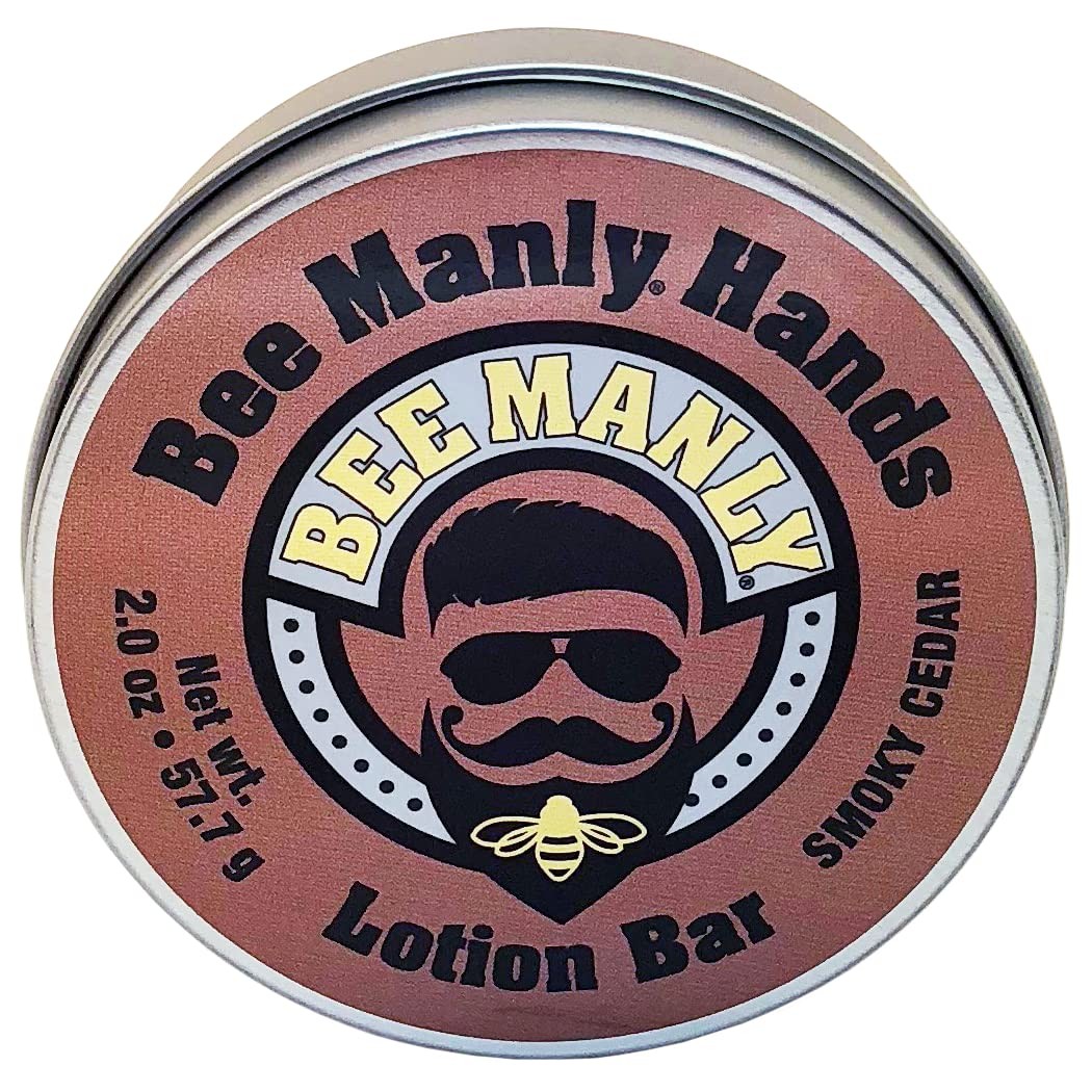 Bee Manly Hands Bee Bar – Smoky Cedar – All Natural Ultra Moisturizing Lotion…