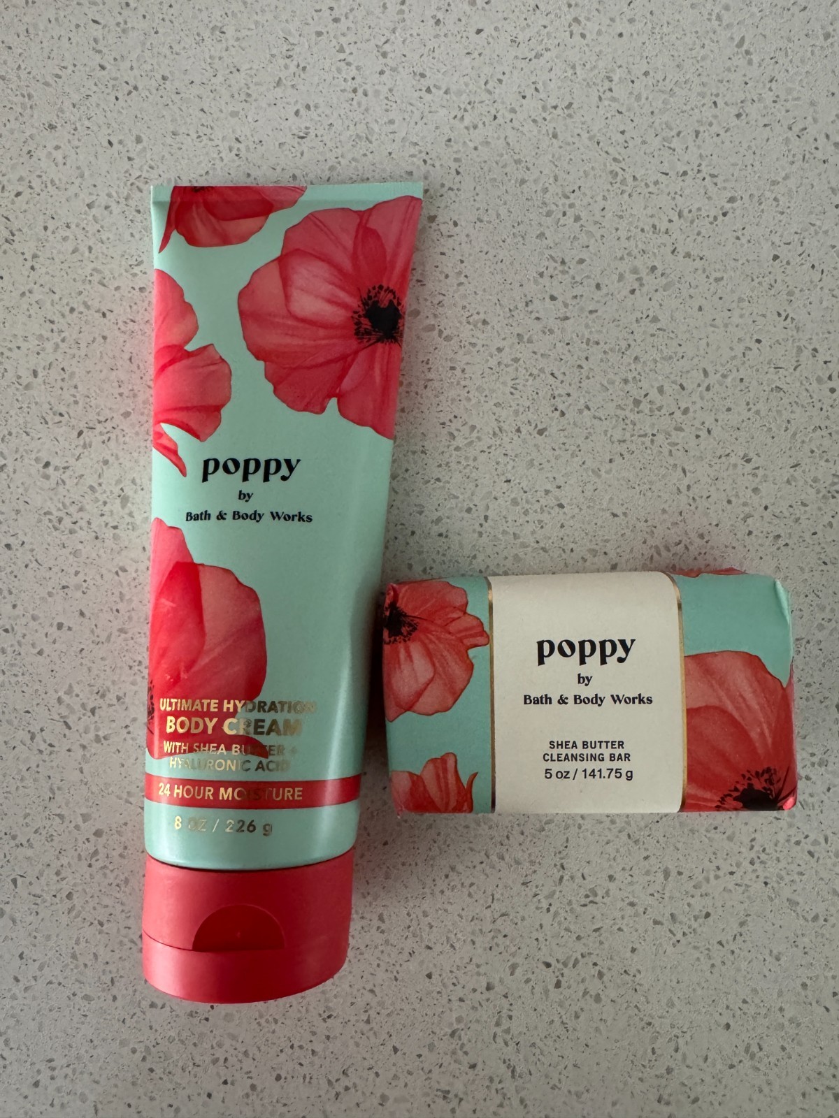 Poppy Body Cream 8 oz + Cleansing Bar 5 oz Bath & Body Works – NEW