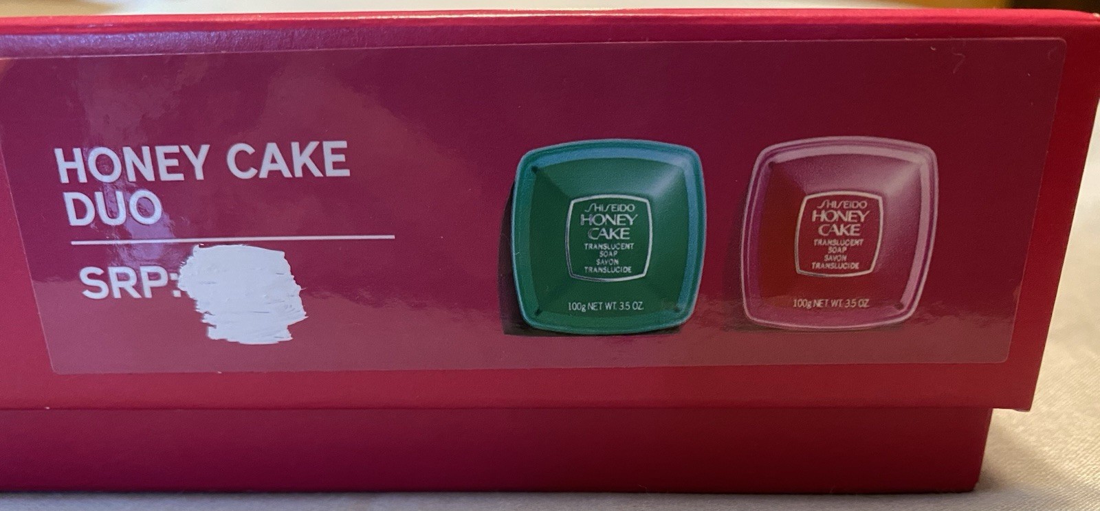Shiseido Honey Cake Duo Translucent Soap Gift Set Of 2 E3 and E4 3.5 oz each NEW
