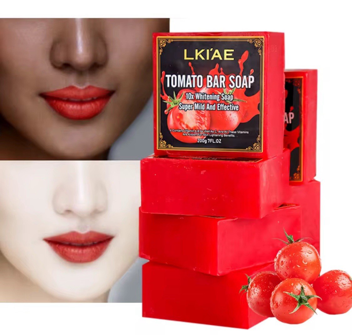 Rich Foam Herbal Tomato Soap 200g/7oz With Vegan & Vitamins A,B,C And E.