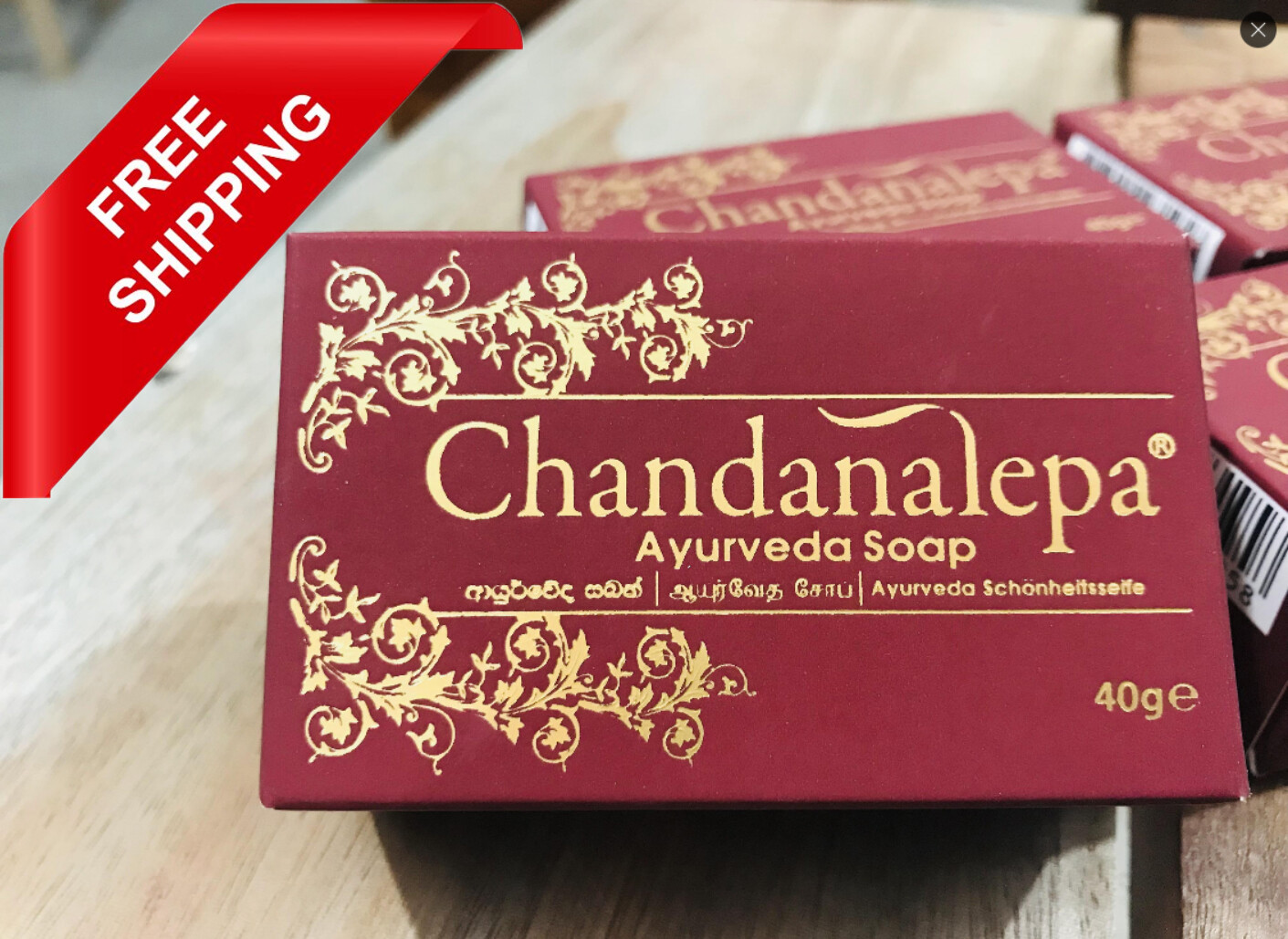 SANDALWOOD SOAP BAR AYURWADIC HERBAL SOAP SRI LANKA CHANDANALEPA FOR SOFT SKIN