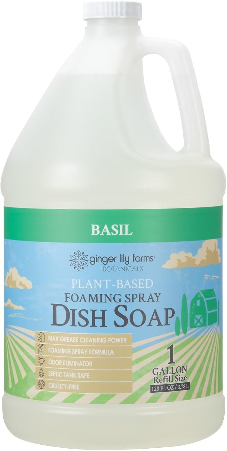 Plant-Based Foaming Spray Dish Soap, Concentrated