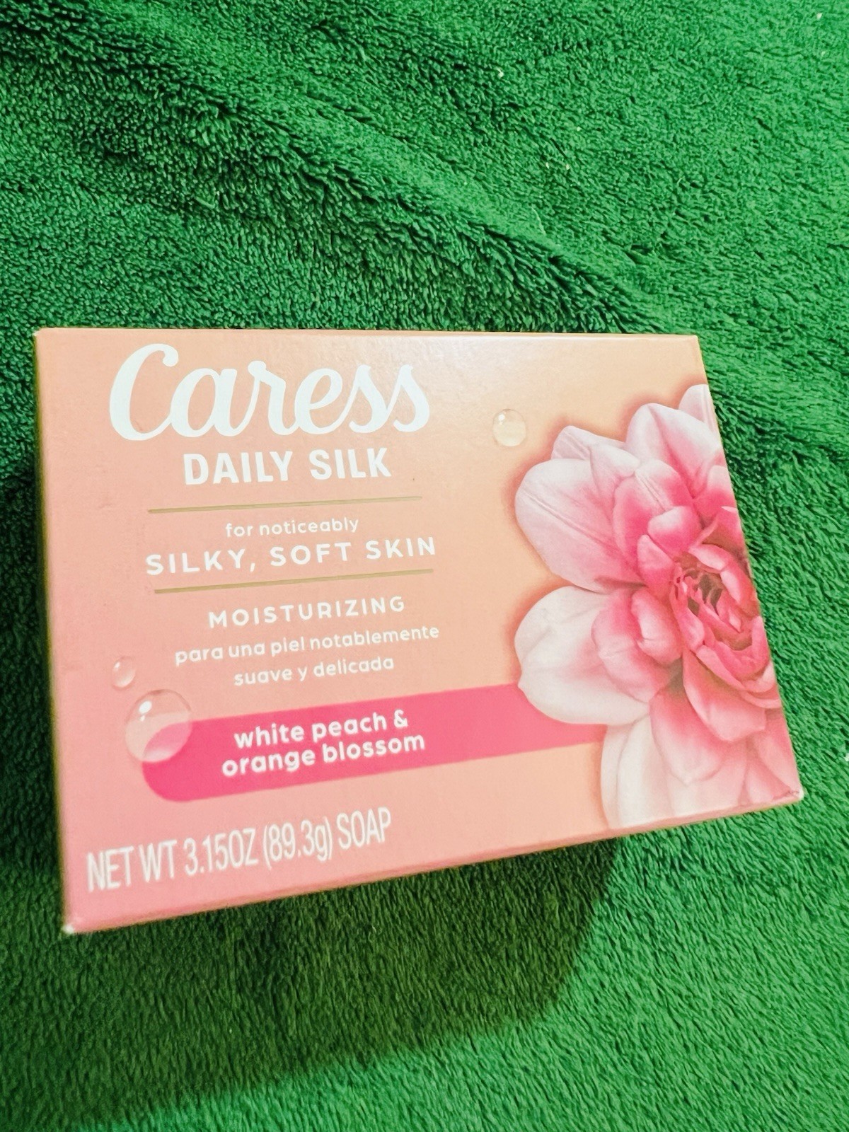 Caress Daily Silk Moisturizing Bar Soap White Peach & Orange Blossom 3.15 oz