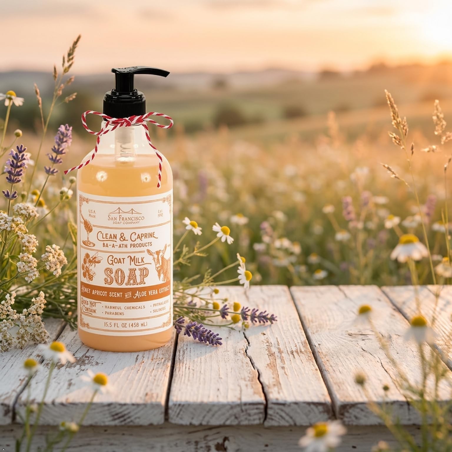 San Francisco Soap Company Clean & Caprine Goat Milk Hand Soap | Honey | Dye-…