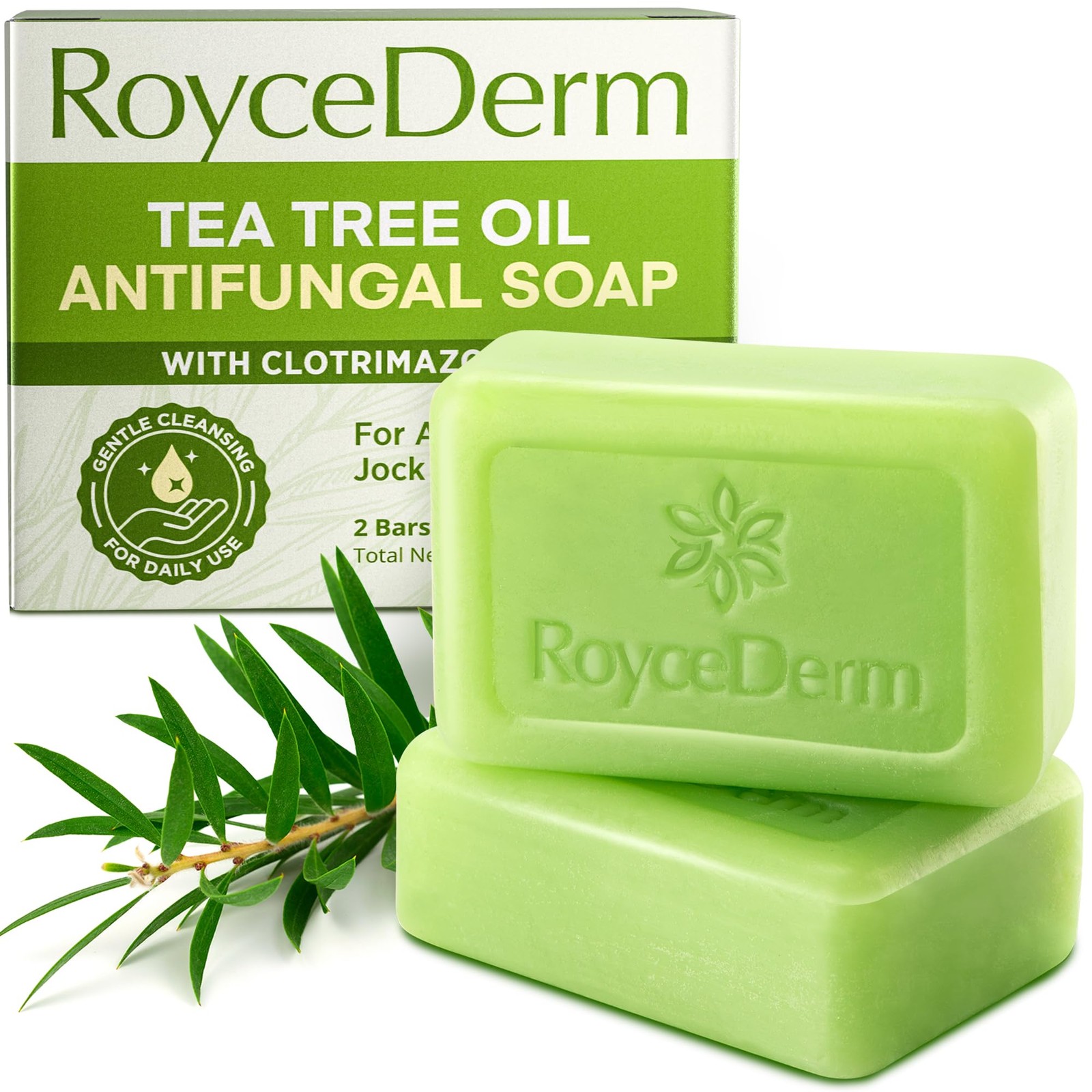 Roycederm Antifungal Bar Soap Tea tree Oil Soap Athlete’s Foot Treatment for