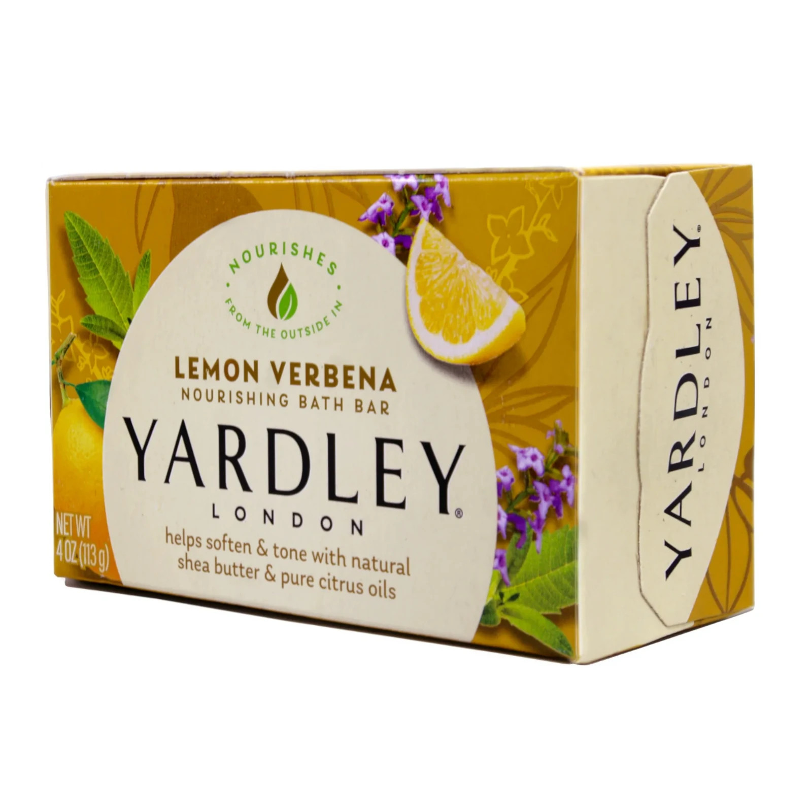Yardley London Moisturizing Bath Bar Lemon Verbena 4.0 Oz. 4 Pack
