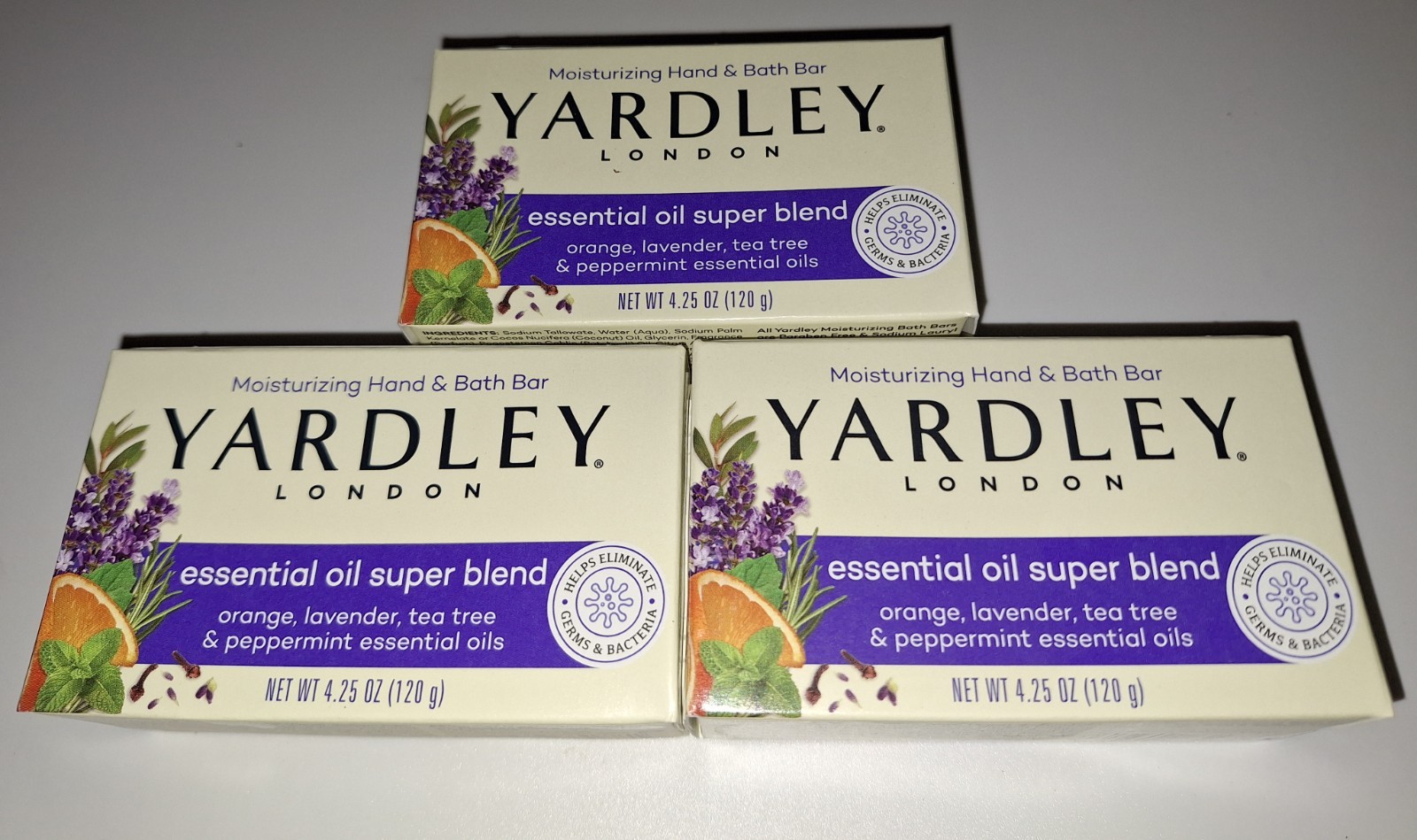 3Xs Yardley London Bath Bars Essential Oil Super Blend