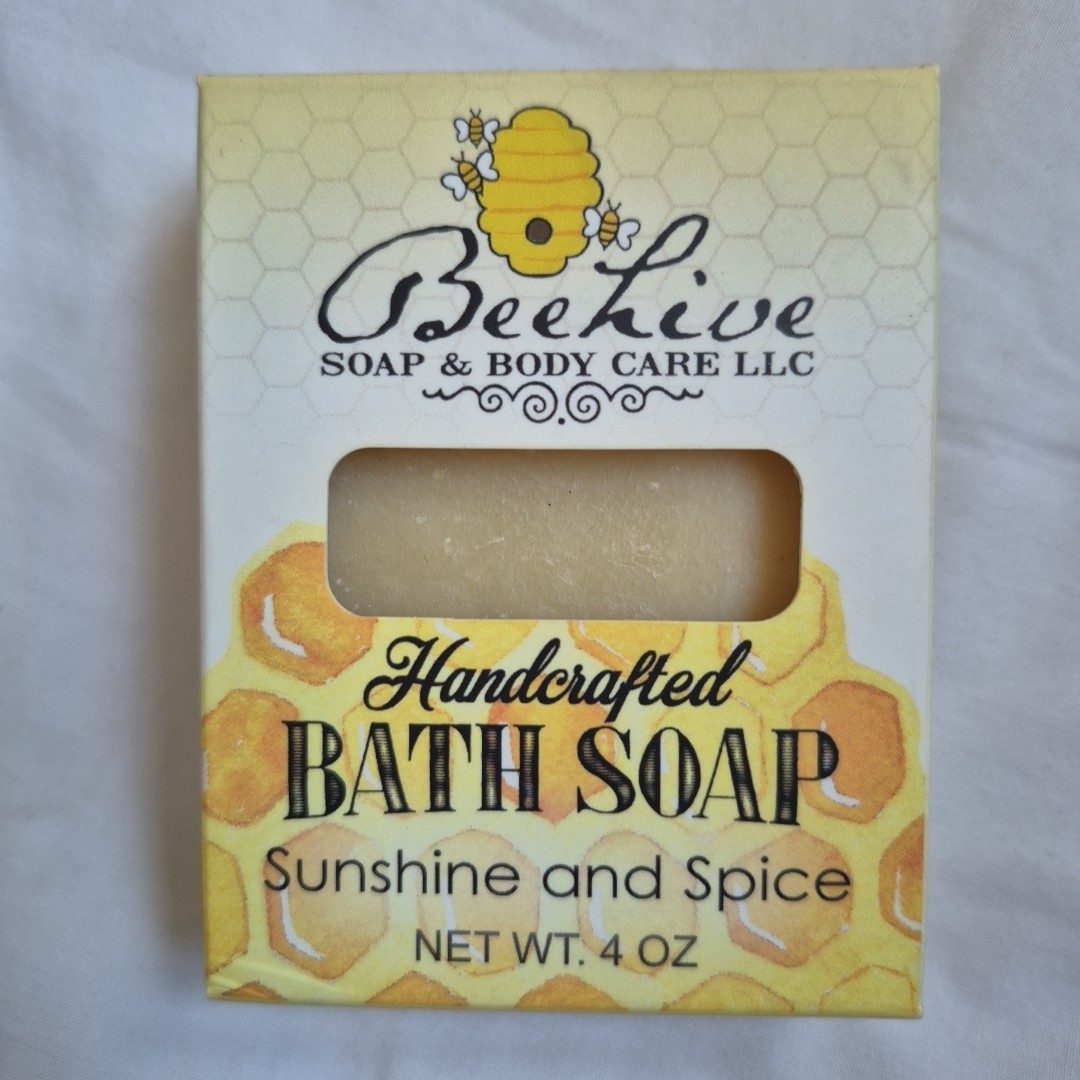 bee hive Soap And Body Care Handcrafted Bath Soap Sunshine And Spice 4 OZ