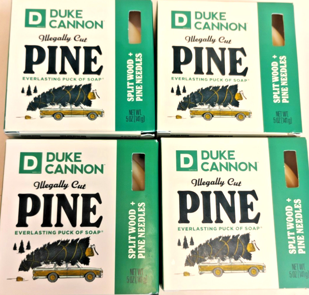 Duke Cannon Illegally Cut Men Puck Soap 5 Oz Pack of 4 Bar Body Wash Block NEW