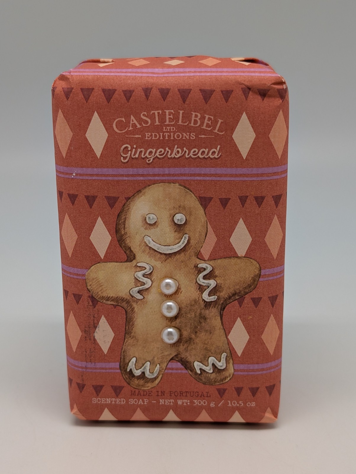 Castelbel Gingerbread Scented Bath Bar Soap Xmas Holiday Decorated Wrap 10.5 oz