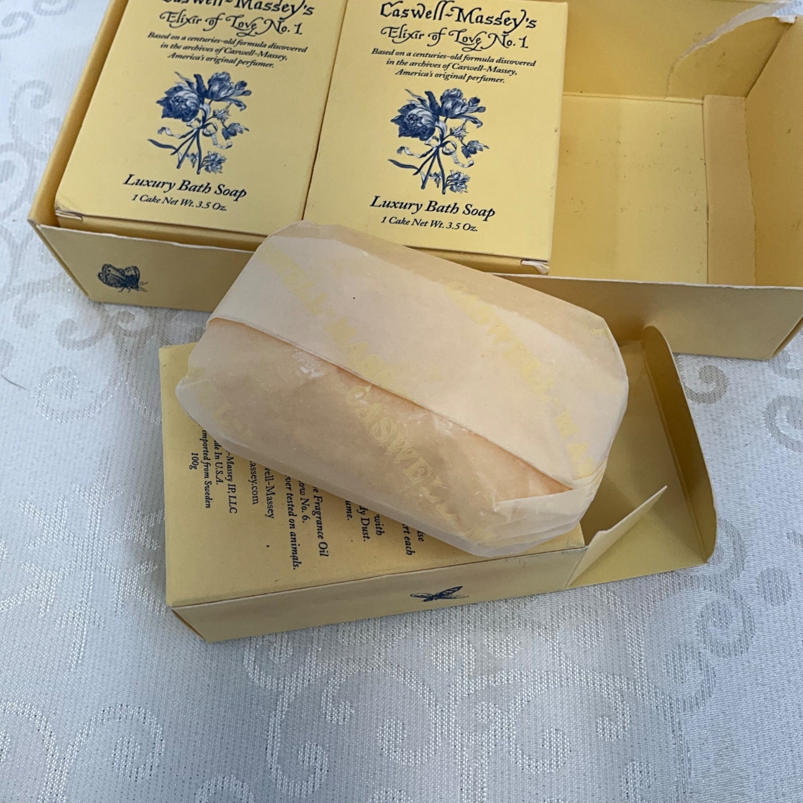 Caswell-Masseys Elixir Of Love No. 1 Luxury Bath Soap 3-Pack Set