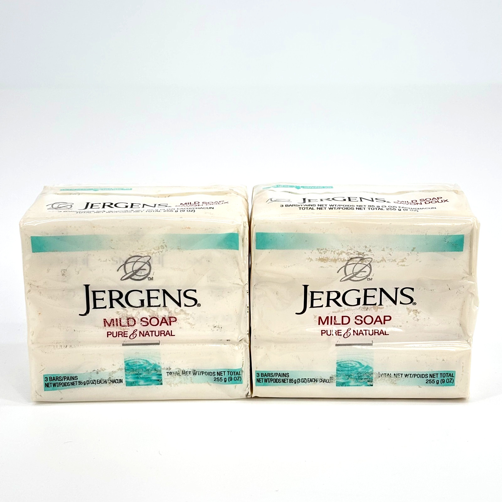 2x Jergens Mild Soap (3 Bars Each) 6 Total Bars • Sodium Tallowate • 3 oz each