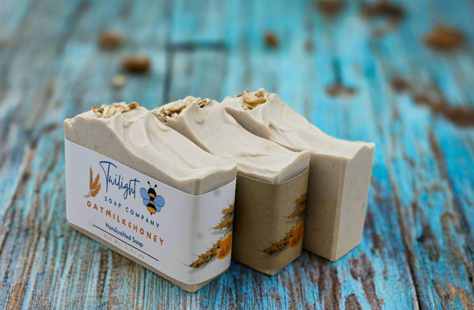 Oatmeal Milk Handmade Bar Soap with Colloidal Oats and Texas Honey